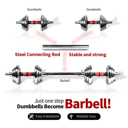 44LBS Adjustable Cast Iron Dumbbell Sets with Portable Packing Box